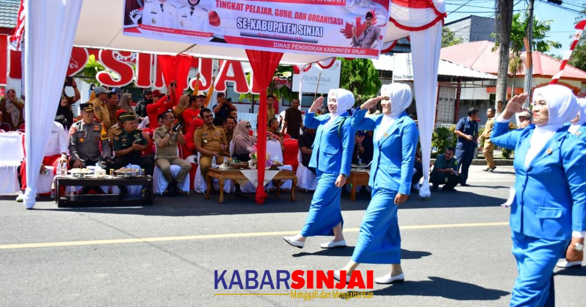 Gerak Jalan Indah Semarak Hut Ri Ke Diikuti Ratusan Peserta Warga